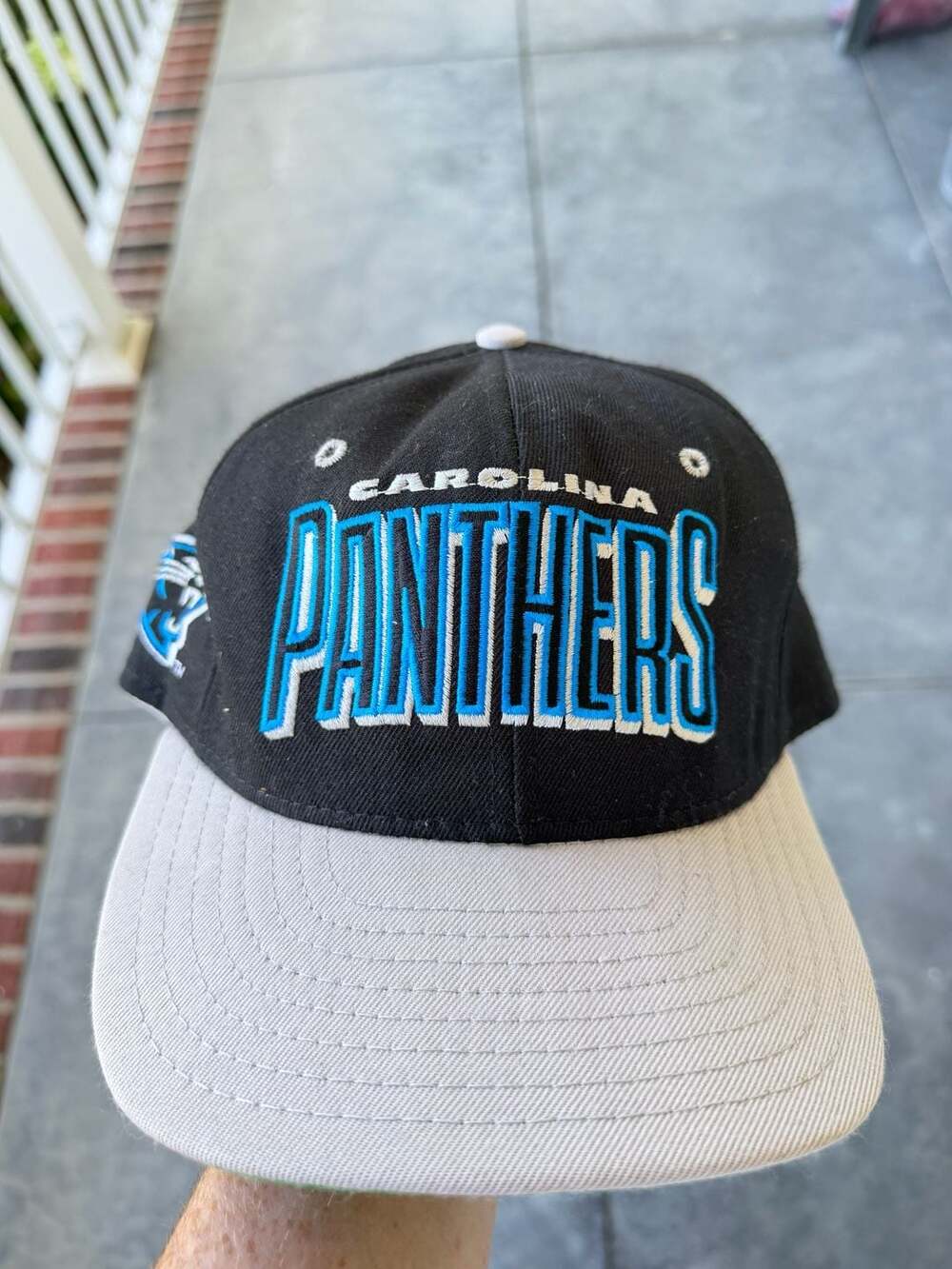 Vintage AJD Team NFL Carolina Panthers Spellout Snapback Hat